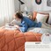 Bedsure Twin Comforter Set Reversible Bed Set 5 Pcs Burnt Orange/Light Grey