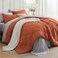 Bedsure Twin Comforter Set Reversible Bed Set 5 Pcs Burnt Orange/Light Grey