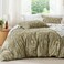 Bedsure Floral Comforter Set Cute Bedding Set Full Reversible Olive Green