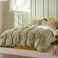Bedsure Floral Comforter Set Cute Bedding Set Full Reversible Olive Green