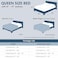 CozyLux Queen Comforter Set Dark Grey - 7 Pieces Bed in a Bag