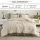 Andency Beige Comforter Set Queen, 3 Pieces Boho Tassel Bedding