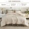 Andency Beige Comforter Set Queen, 3 Pieces Boho Tassel Bedding