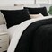 Bedelite Fluffy Sherpa Queen Comforter Set, Black