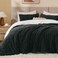Bedelite Fluffy Sherpa Queen Comforter Set, Black