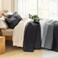 Litanika Queen Size Quilt, 3 Pcs Black and White Stripe Bedding Set