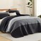 Litanika Queen Size Quilt, 3 Pcs Black and White Stripe Bedding Set