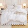 Andency White Queen Comforter Set, Fluffy Faux Fur Warm Bedding Set
