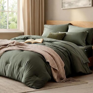 Wrensonge Queen Comforter SET-7 Pieces Soft Prewashed Bed in a Bag Queen Bedding Sets
