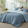Bedsure King Comforter Set Prewashed Bedding 3PCS Mineral Blue/Sky 104"x90