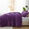 Bedelite Fleece Queen Comforter Set, Fluffy Bed Set, Purple