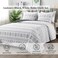 Andency Black White Quilts Queen Size, 3 Pcs Boho Striped Bedspread