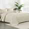 Andency Beige Quilts Queen Size, 3 Pcs Boho Lightweight Striped Bedspread