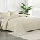 Andency Beige Quilts Queen Size, 3 Pcs Boho Lightweight Striped Bedspread