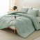CozyLux Full Comforter Set, 3 Pieces Down Alternative Bedding, Sage Green