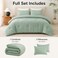 CozyLux Full Comforter Set, 3 Pieces Down Alternative Bedding, Sage Green