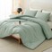 CozyLux Full Comforter Set, 3 Pieces Down Alternative Bedding, Sage Green