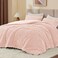 Bedelite Fluffy Queen Comforter Set, Pink Fleece Bed Set 3 Pieces