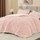 Bedelite Fluffy Queen Comforter Set, Pink Fleece Bed Set 3 Pieces