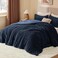 Bedelite Fleece Twin/Twin XL Comforter Set, Fluffy Bed Set, Navy Blue