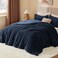 Bedelite Fleece Twin/Twin XL Comforter Set, Fluffy Bed Set, Navy Blue