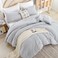 Weigelia Light Grey Comforter Set Queen, All Season Lightweight Bedding Set