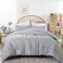 Weigelia Light Grey Comforter Set Queen, All Season Lightweight Bedding Set