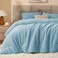 Bedelite Fleece Queen Comforter Set, Fluffy Bed Set, Light Blue