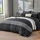 Andency Queen Comforter Set, Black White Grey, 7 Pieces