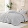 Andency Light Grey California King Comforter Set, 3 Pieces Bedding Set