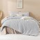Andency Light Grey California King Comforter Set, 3 Pieces Bedding Set
