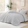 Andency Light Grey California King Comforter Set, 3 Pieces Bedding Set