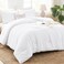 CozyLux Queen Comforter Set, 3 Pieces Down Alternative Bedding, White