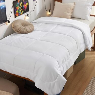Bedsure Twin Comforter Duvet Insert - Bed Comforter Quilted, White