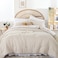 Weigelia Beige Full Comforter Set with Sheets - 7 Pieces Bed in a Bag Full