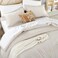 Weigelia Beige Full Comforter Set with Sheets - 7 Pieces Bed in a Bag Full