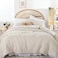 Weigelia Beige Full Comforter Set with Sheets - 7 Pieces Bed in a Bag Full