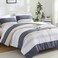 Litanika Queen Comforter Set - 3 Pieces Stripe Bedding Comforter Sets