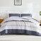 Litanika Queen Comforter Set - 3 Pieces Stripe Bedding Comforter Sets
