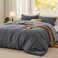 Bedsure Twin/Twin XL Comforter Set Prewashed 2PCS Dark Gray/Gray 68"x88