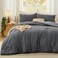 Bedsure Twin/Twin XL Comforter Set Prewashed 2PCS Dark Gray/Gray 68"x88