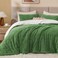 Bedelite Fluffy Sherpa Queen Comforter Set, Sage Green