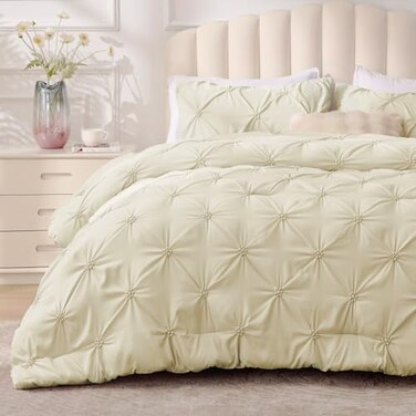 Bedelite Queen Comforter Set Beige, Lightweight &amp; Soft Comforter