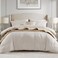 Madison Park Jacquard Metallic Thread Comforter Set, 5PC King Bedding Set