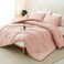 CozyLux Queen Comforter Set, 3 Pieces Down Alternative Bedding, Blush Pink
