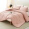 CozyLux Queen Comforter Set, 3 Pieces Down Alternative Bedding, Blush Pink