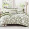 Bloomhaven Queen Comforter SET-7 Pieces Sage Floral Bed in a Bag Queen