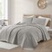 Exclusivo Mezcla King Quilt Set, Light Grey
