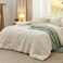Bedsure California King Comforter Set Prewashed Bedding 3PCS Cream 104"x96