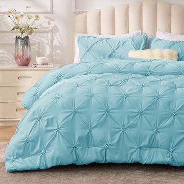 Bedelite Queen Comforter Set Macaron Blue, Lightweight &amp; Soft Comforter
